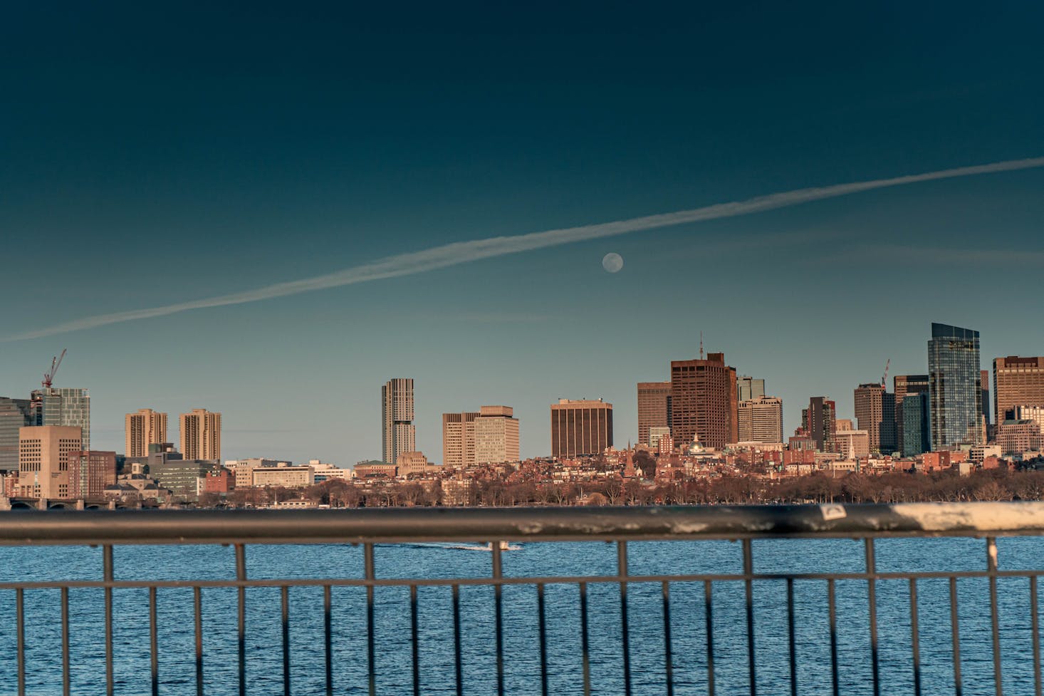 Water view from a bridge in Cambridge, Massachusetts