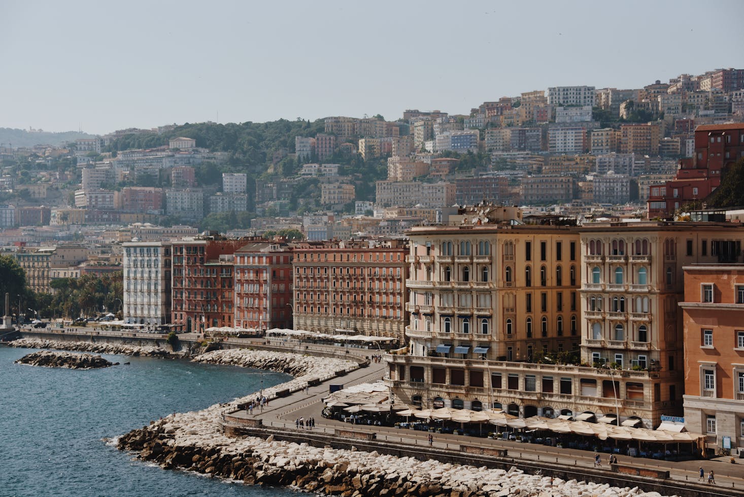 the Lungomare in Naples near the Naples Port