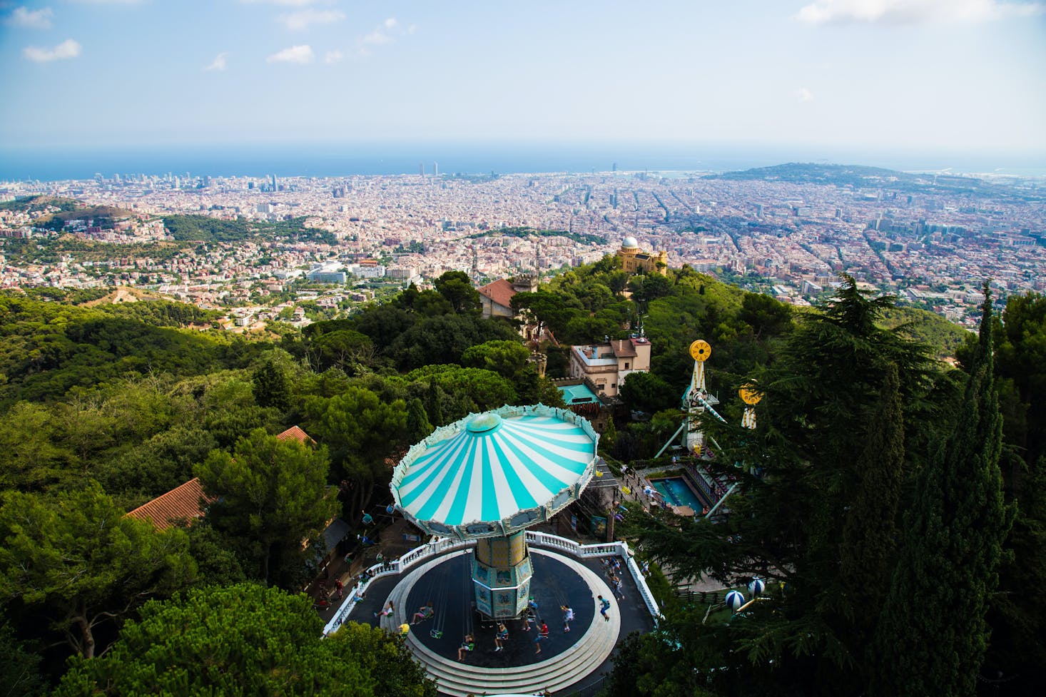 Amusement park in Barcelona, Spain