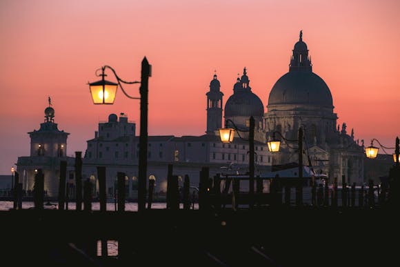 Sunset view of Piazza San Marco Venice