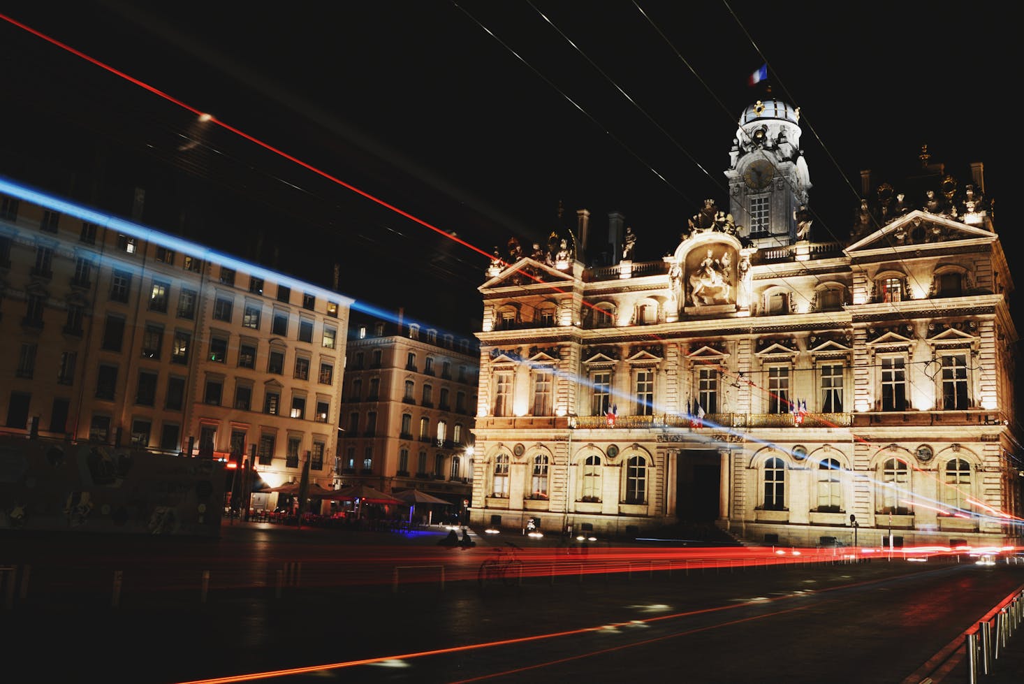 building at night