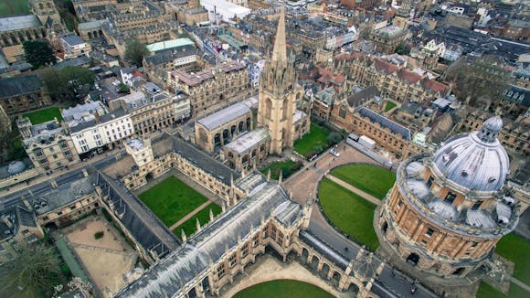 aerial view of Oxford