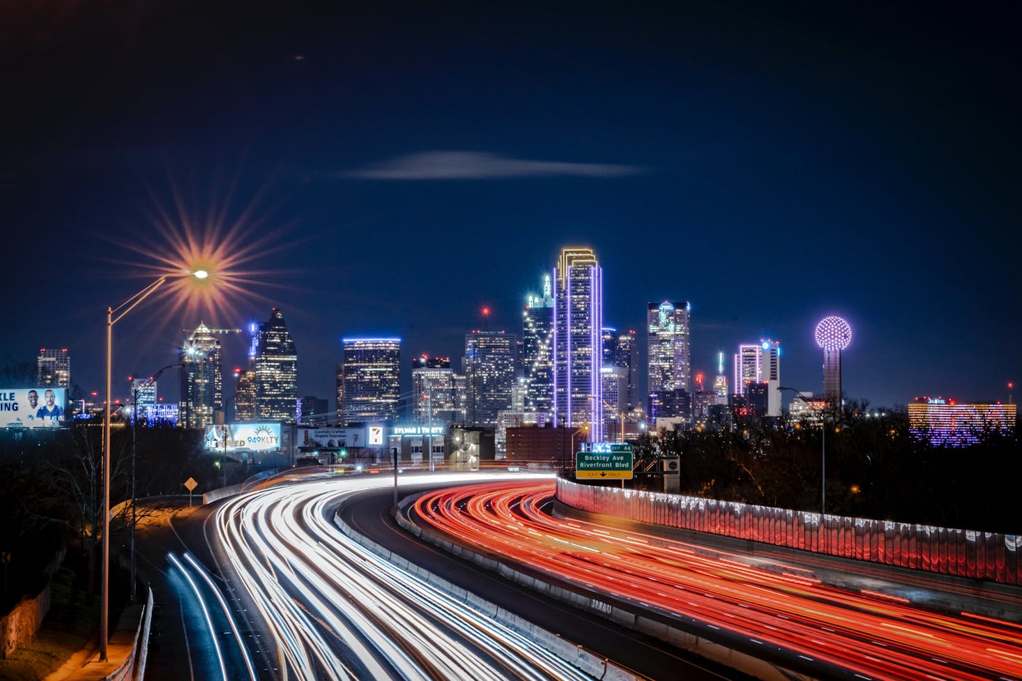 Dallas skyline at night