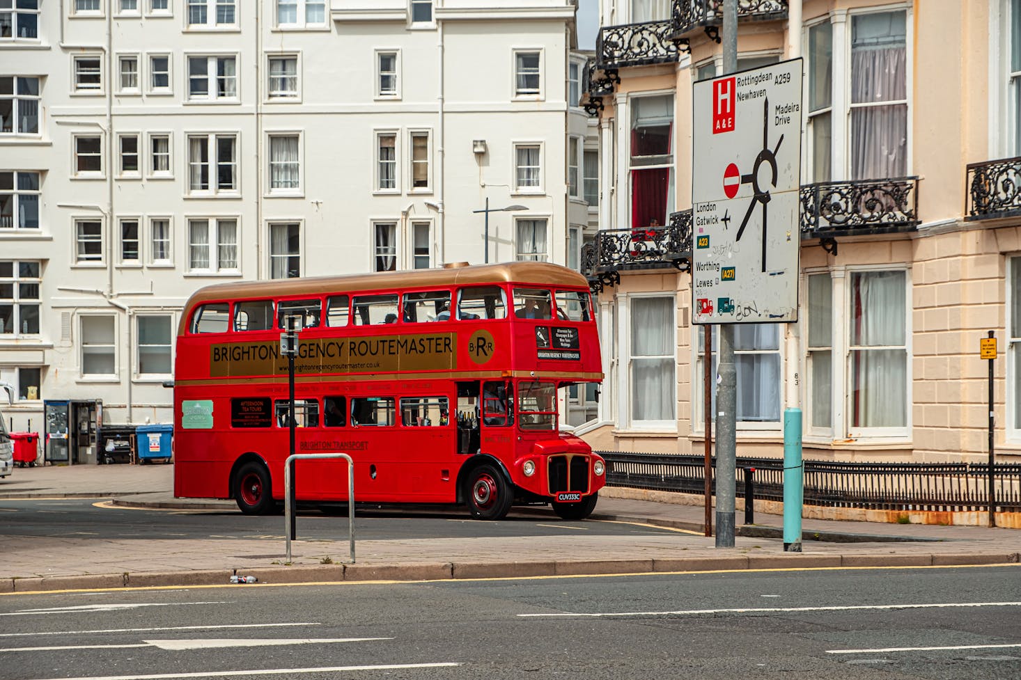 Double-decker bus in Brighton