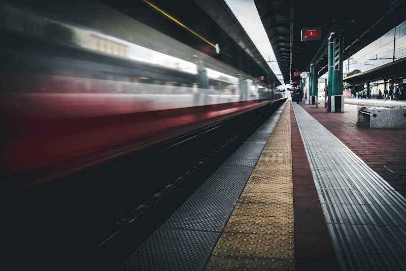 Train platform, Florence train station, Italy