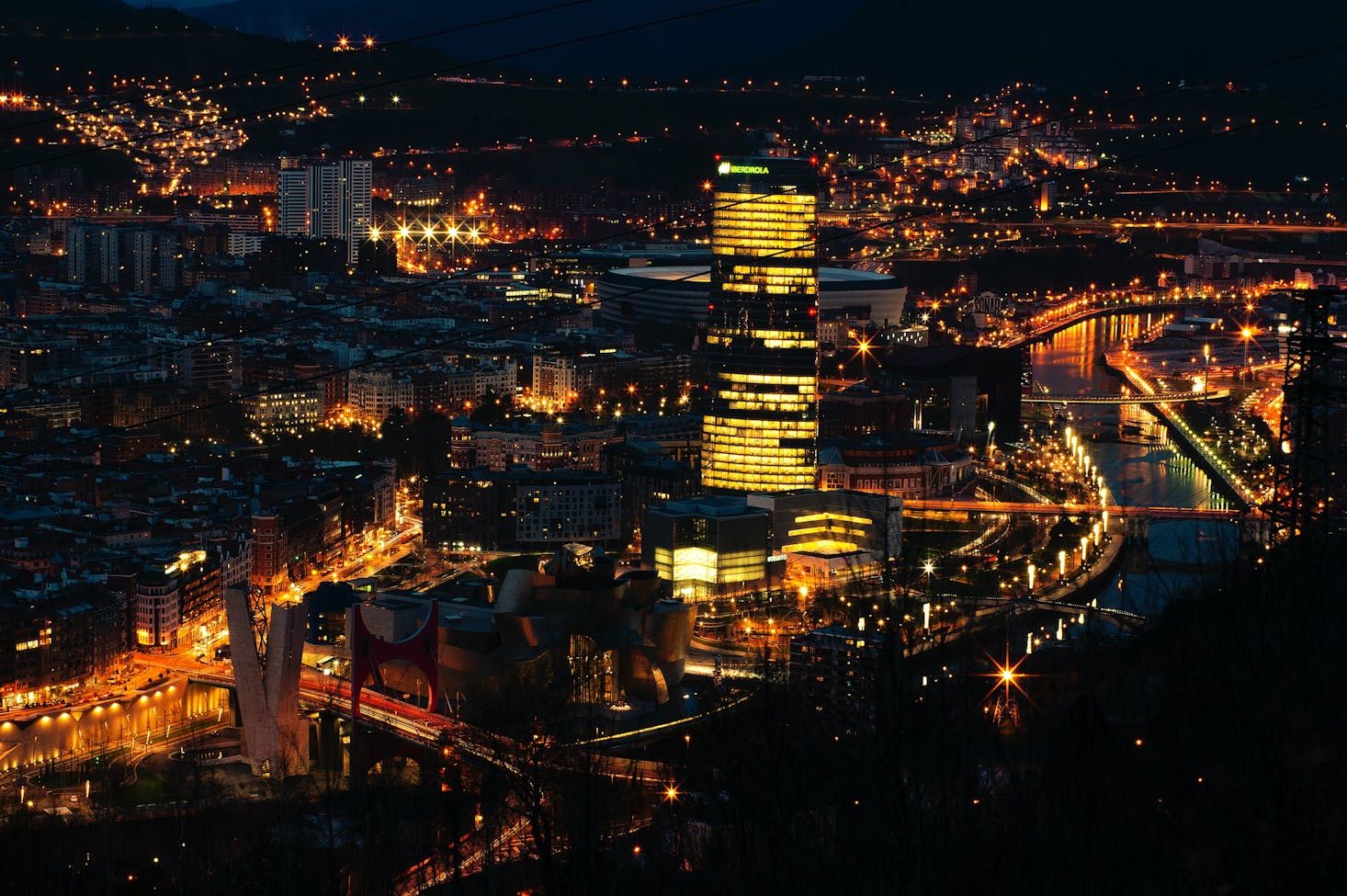 Bilbao at night