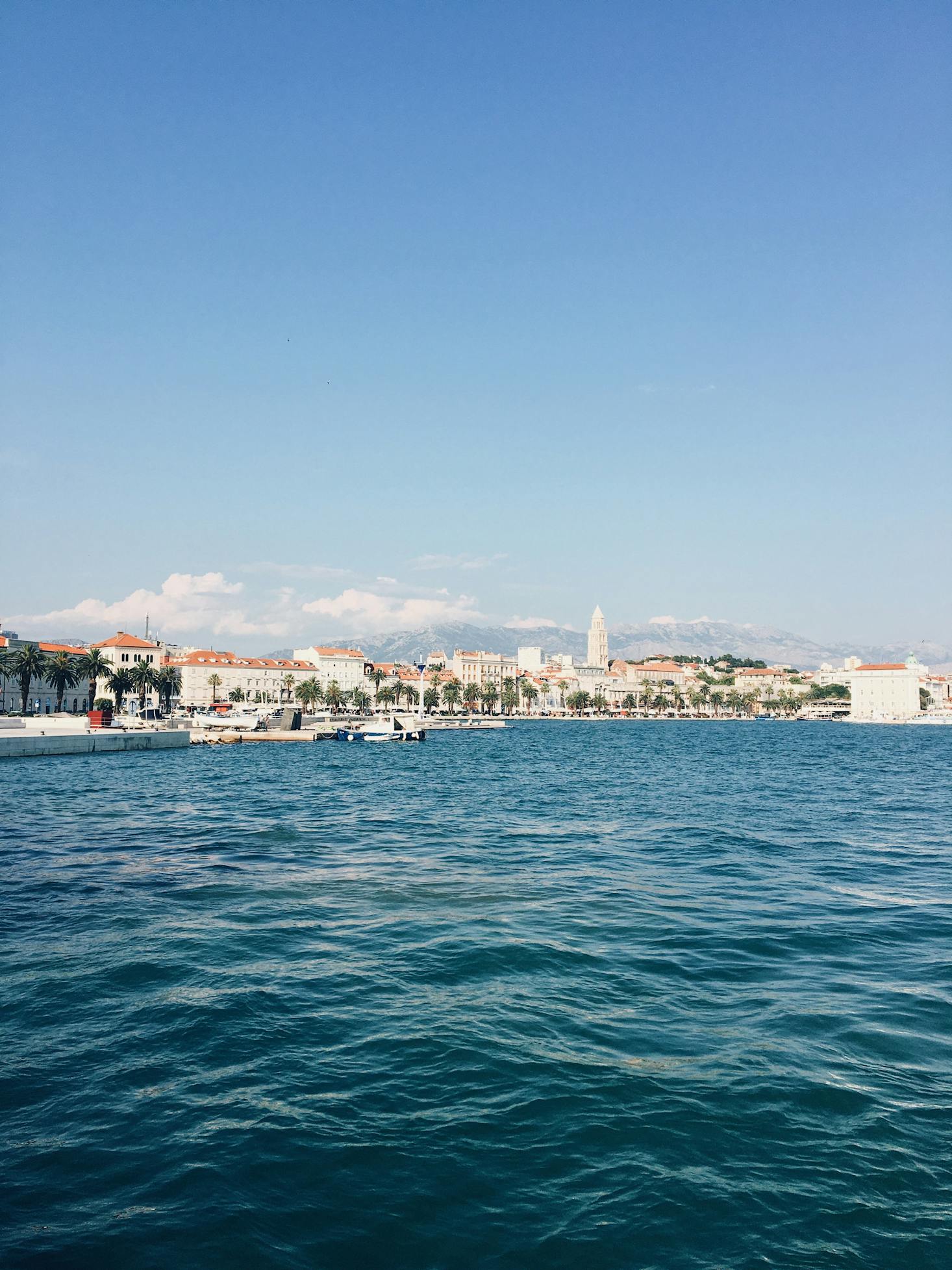 View from the water of the Split Port area