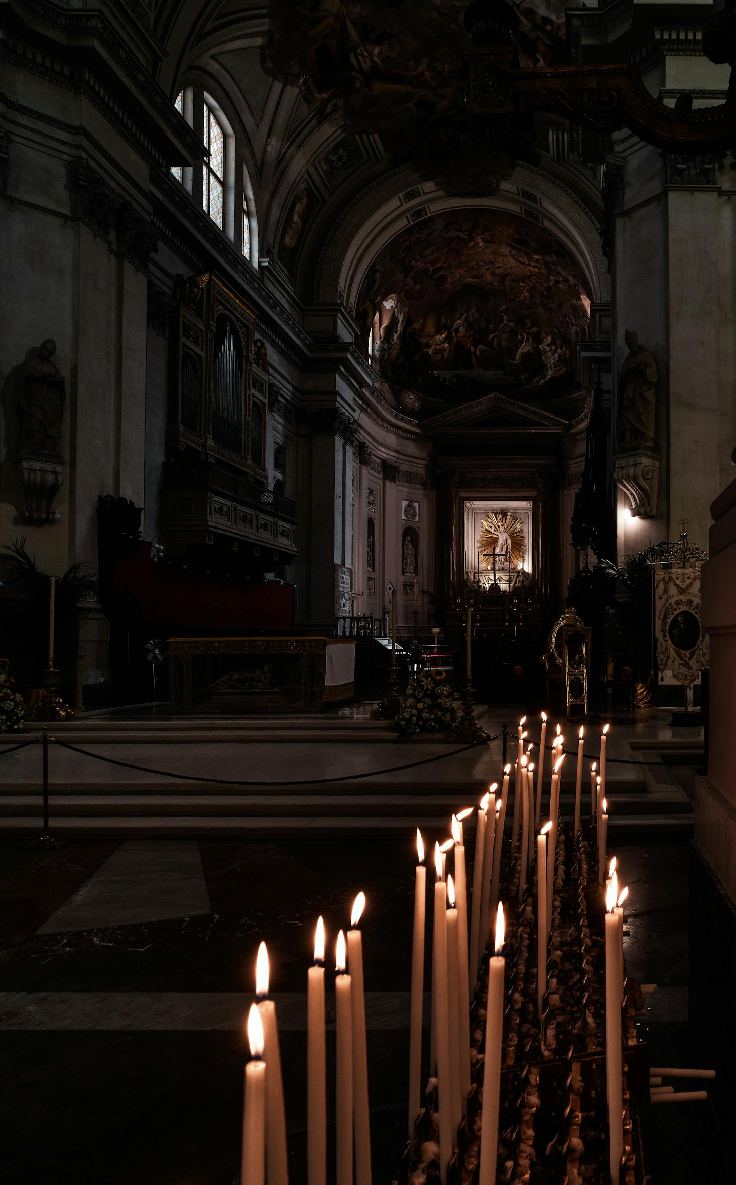 Church in Palermo at night