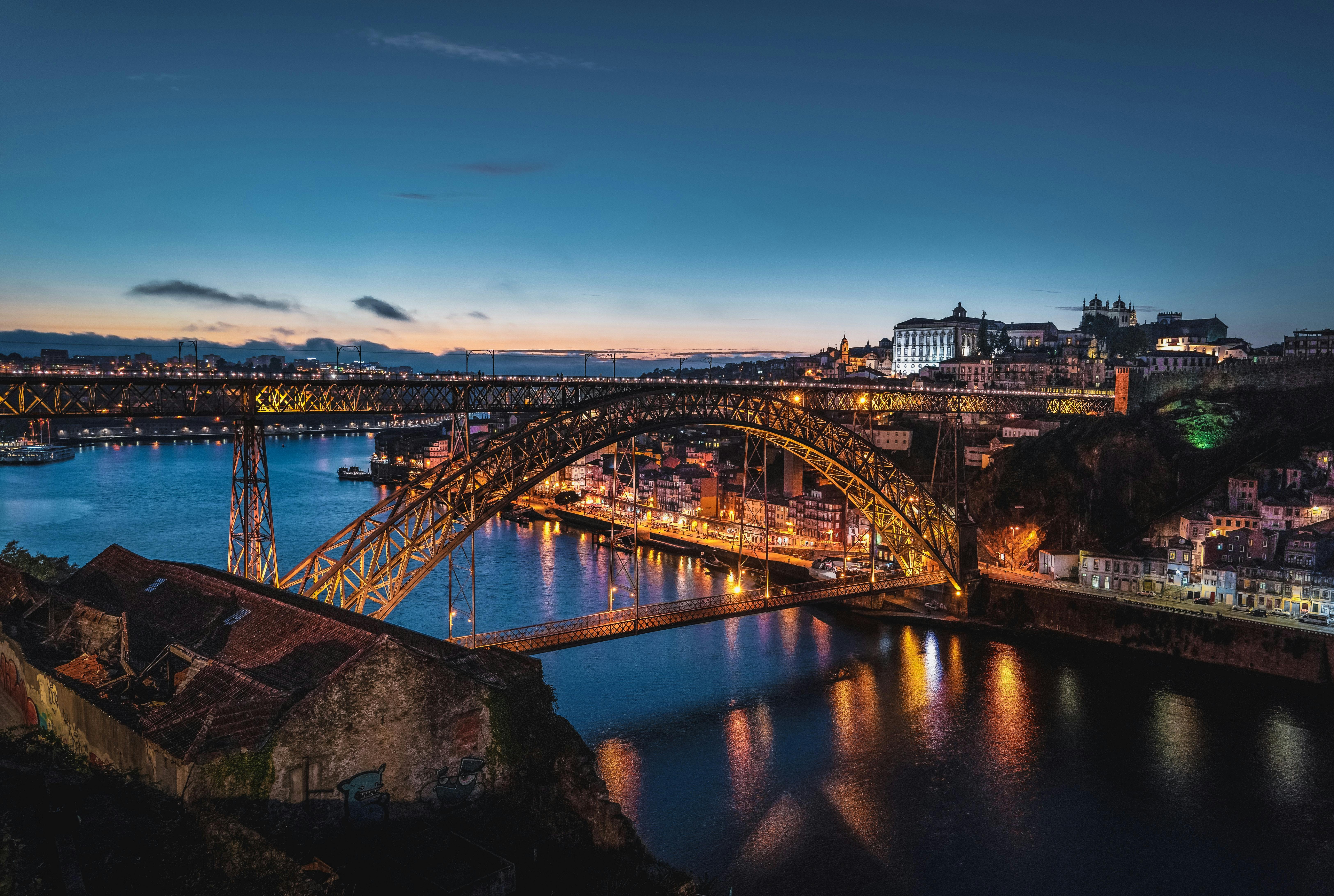 bridge at dusk