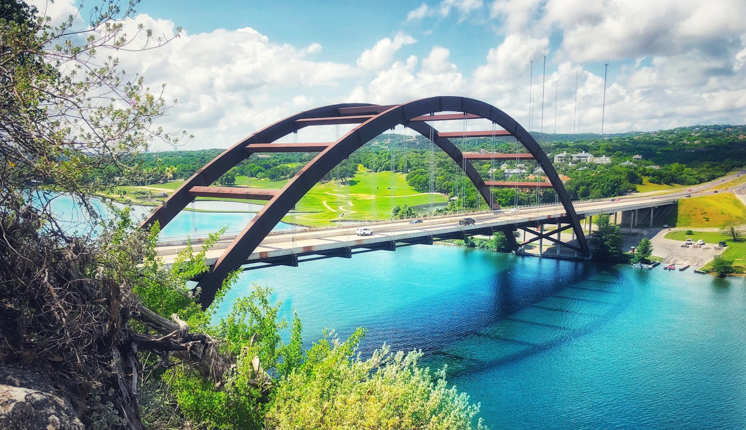 bridge over lake in Austin