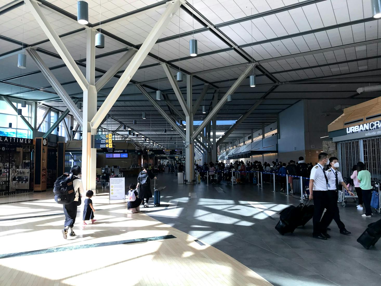 Lines for security at Vancouver Airport