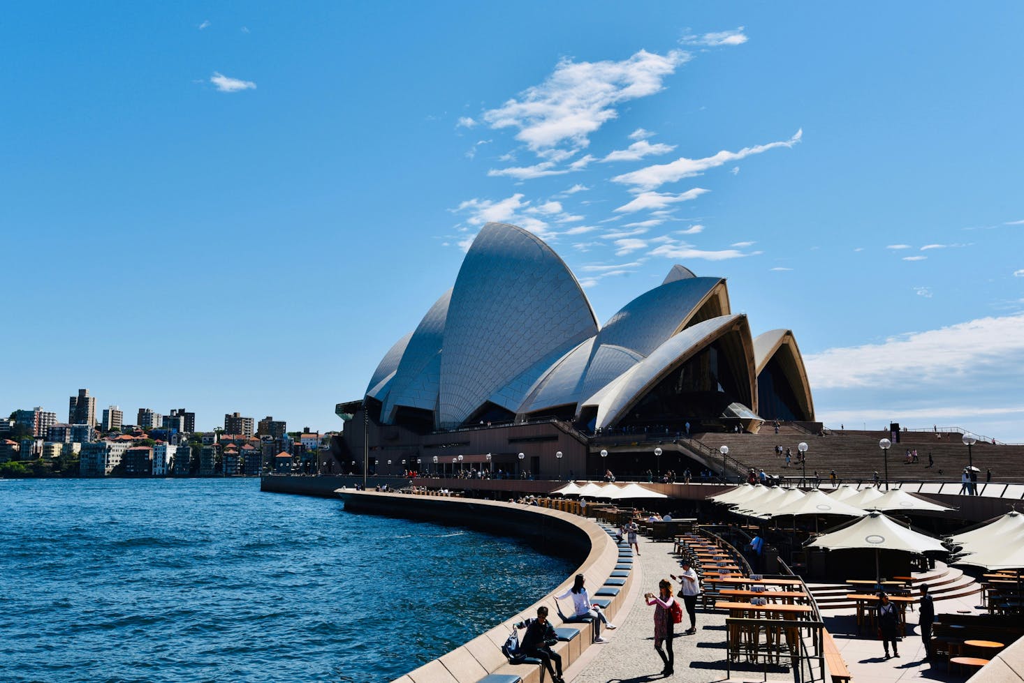 The white waterfront structure of the Sydney Opera House