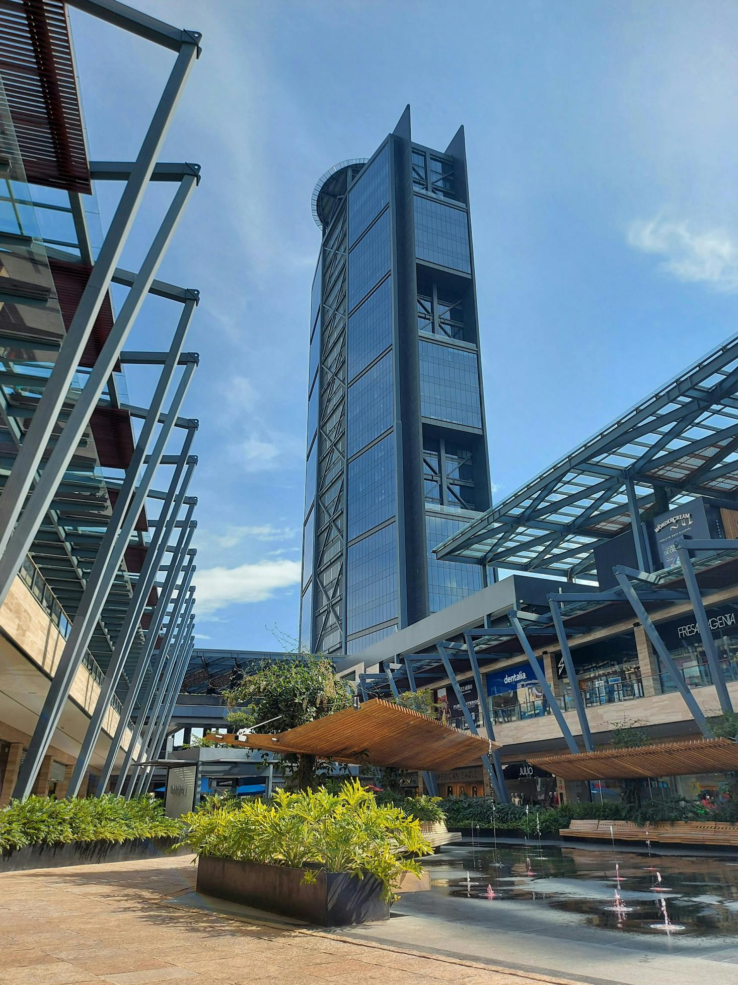 Tall building and modern architecture in Guadalajara, Mexico