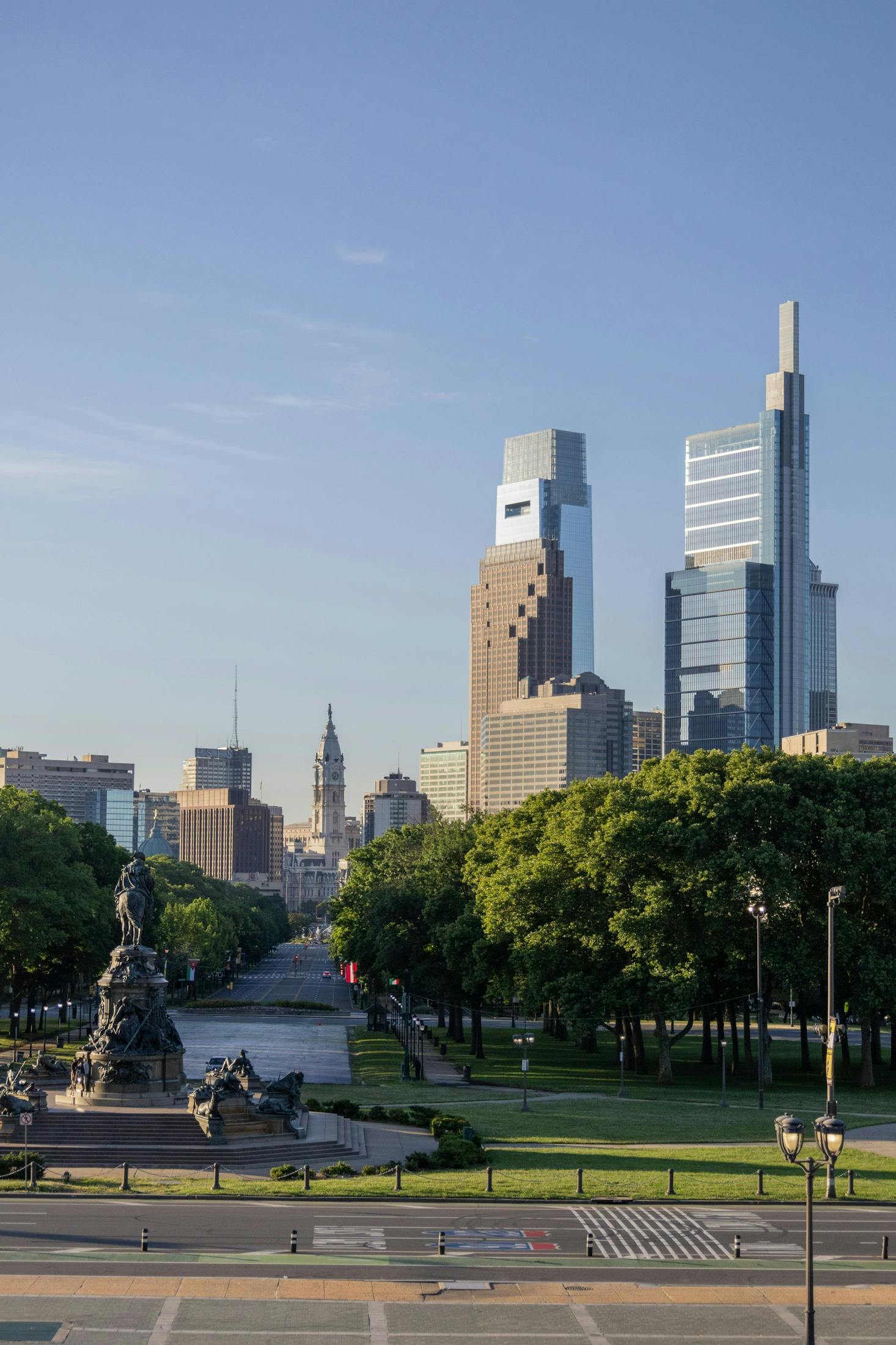 View from the "Rocky" steps in Philadelphia