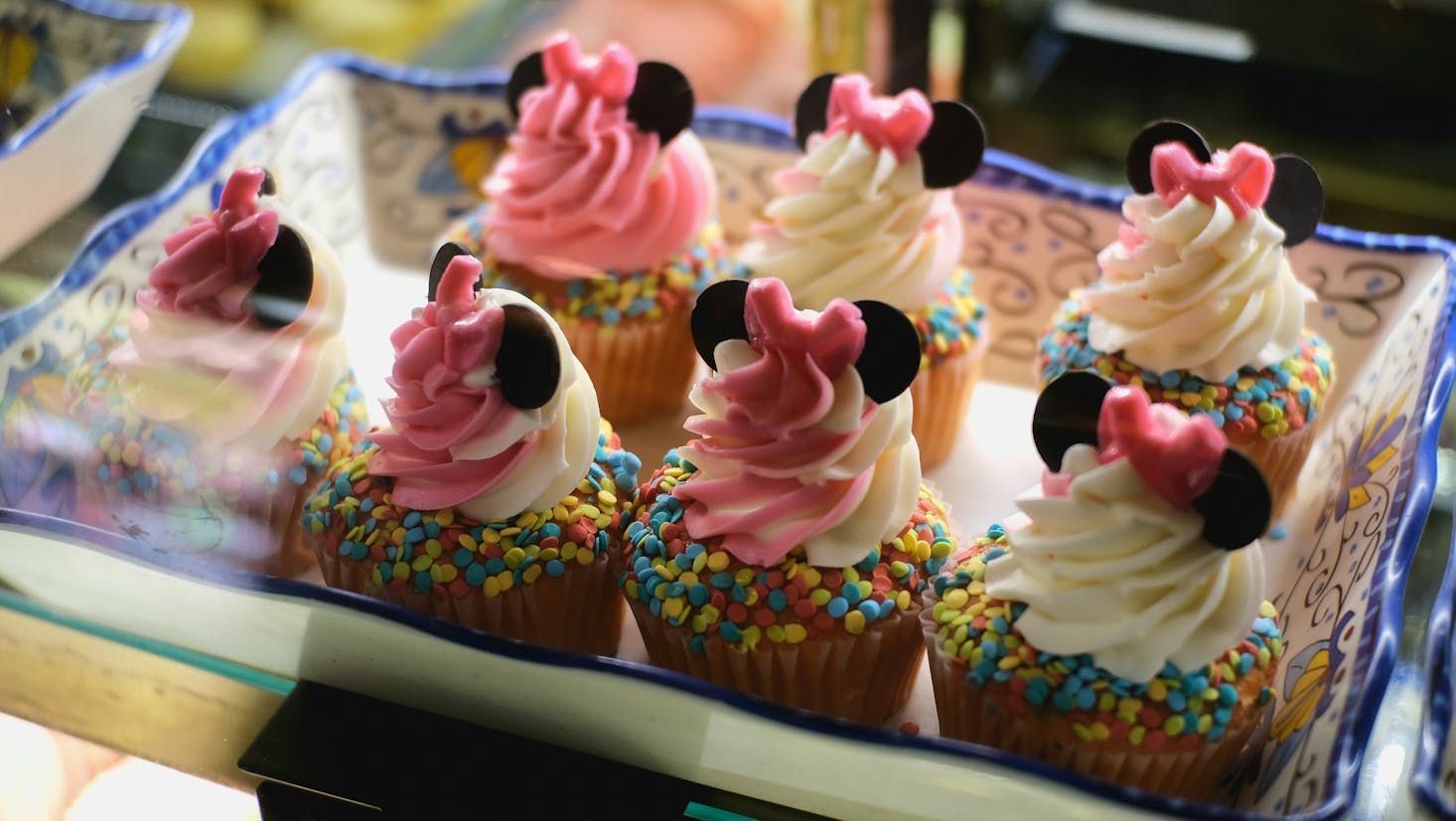 Minnie Mouse themed cupcakes from Disney World in Orlando