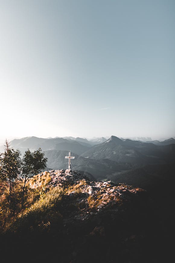 Cross on the top of a mountain