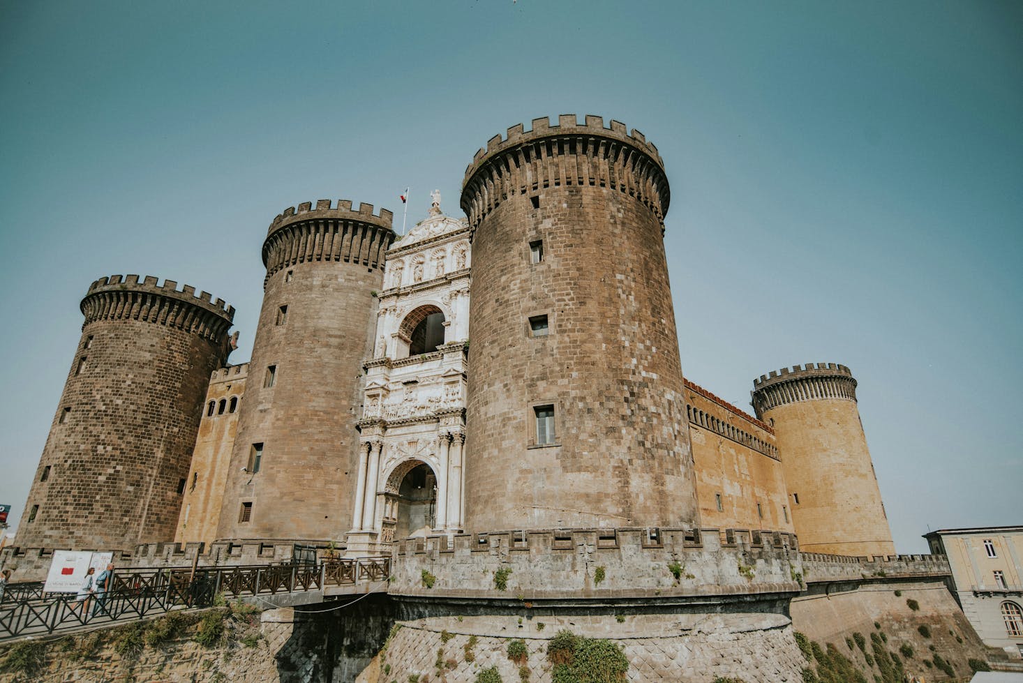 Castel Nuovo, a medieval castle and famous landmark in Naples