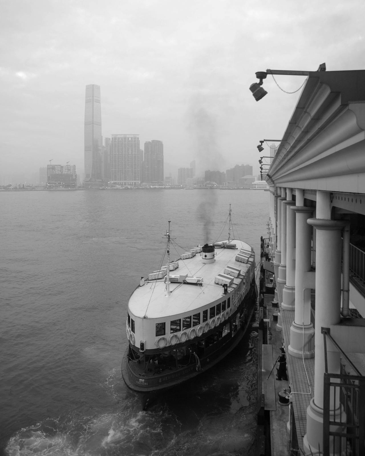 Ferry docked at the Hong Kong Macau Ferry Terminal