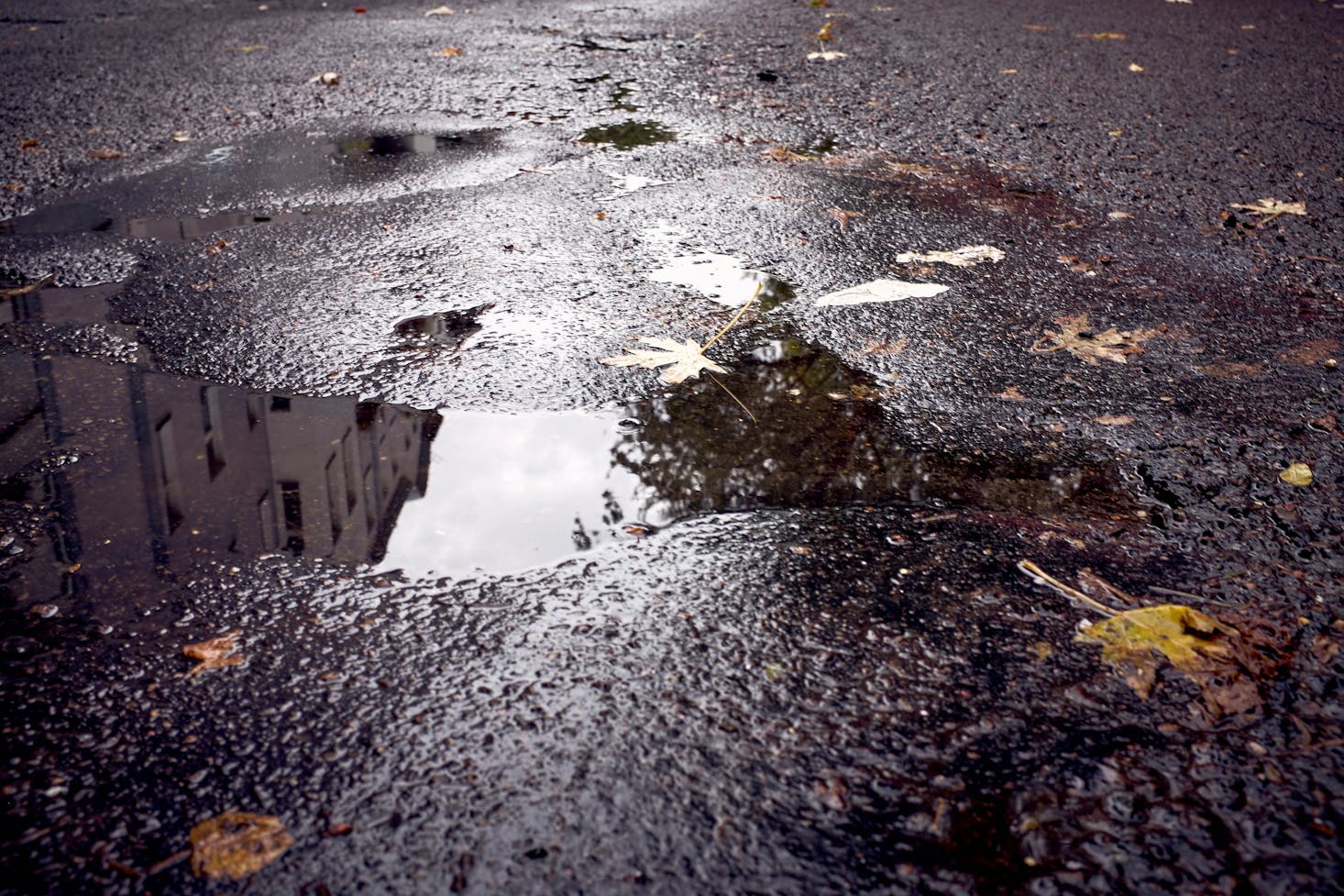 Wet street in Schoneberg near Berlin Südkreuz