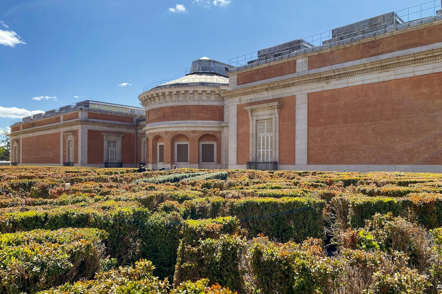 Prado Museum building in Madrid with gardens