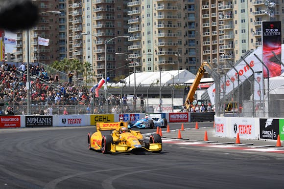 High-speed Indy car championship race