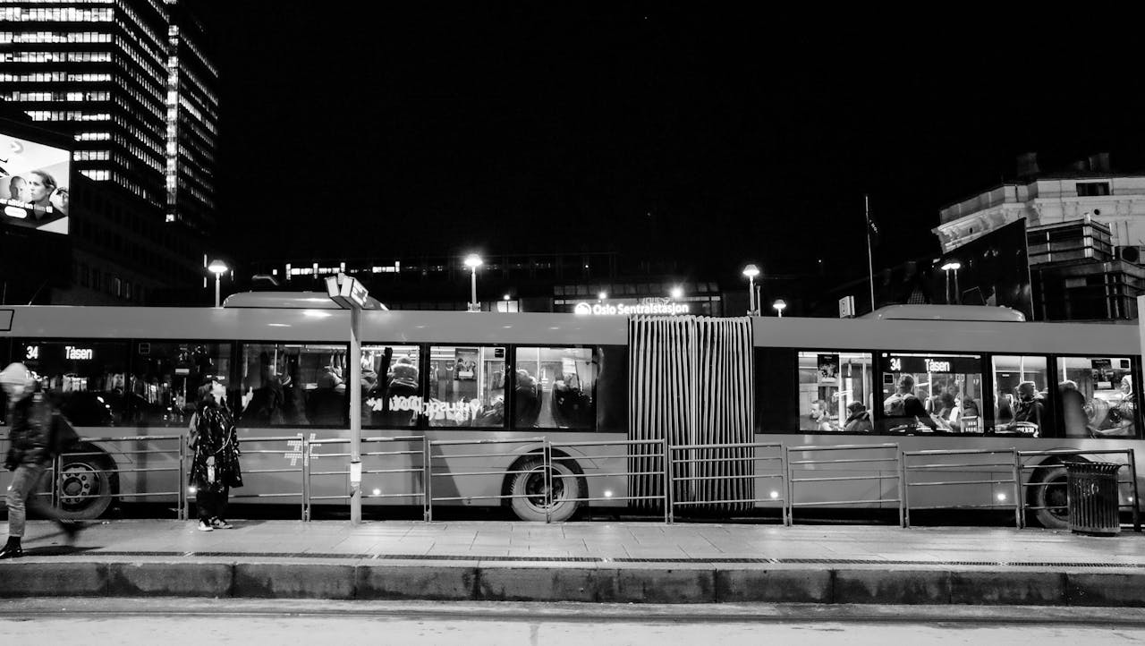 Oslo Bus Terminal at night