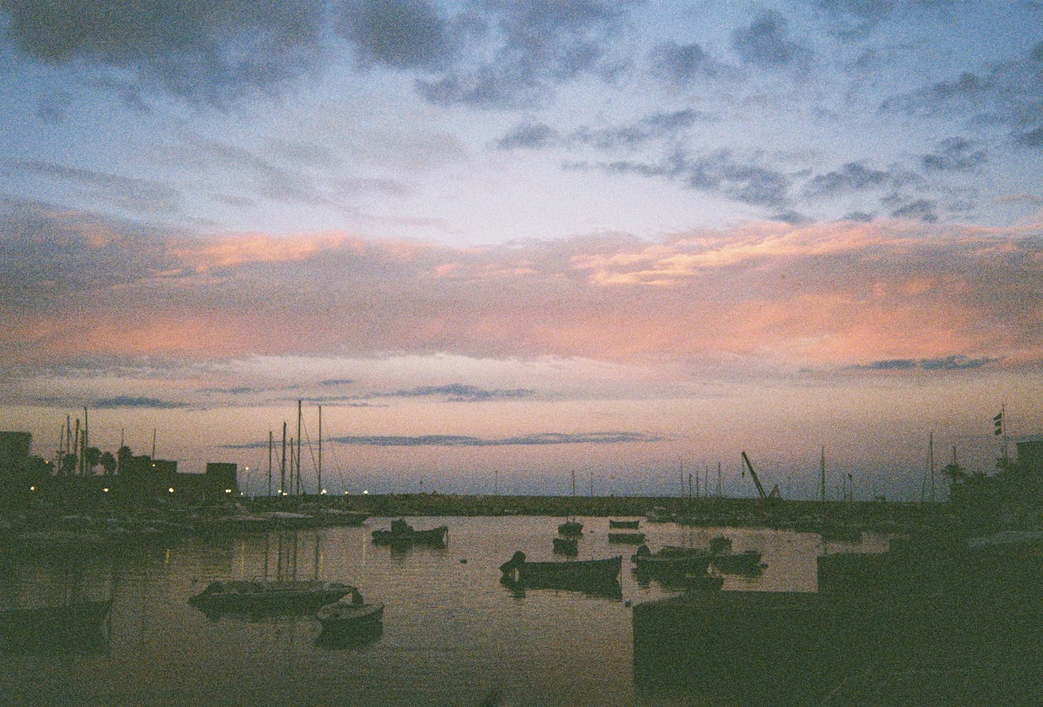 Bari Port at sunset