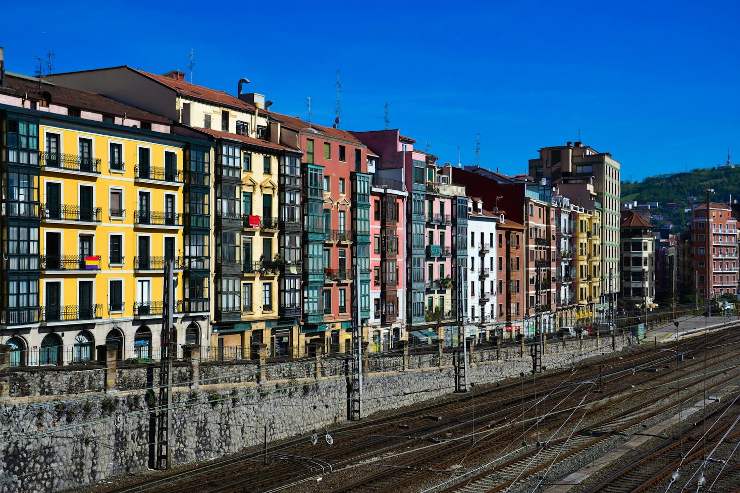 Train tracks of Bilbao Abando Station