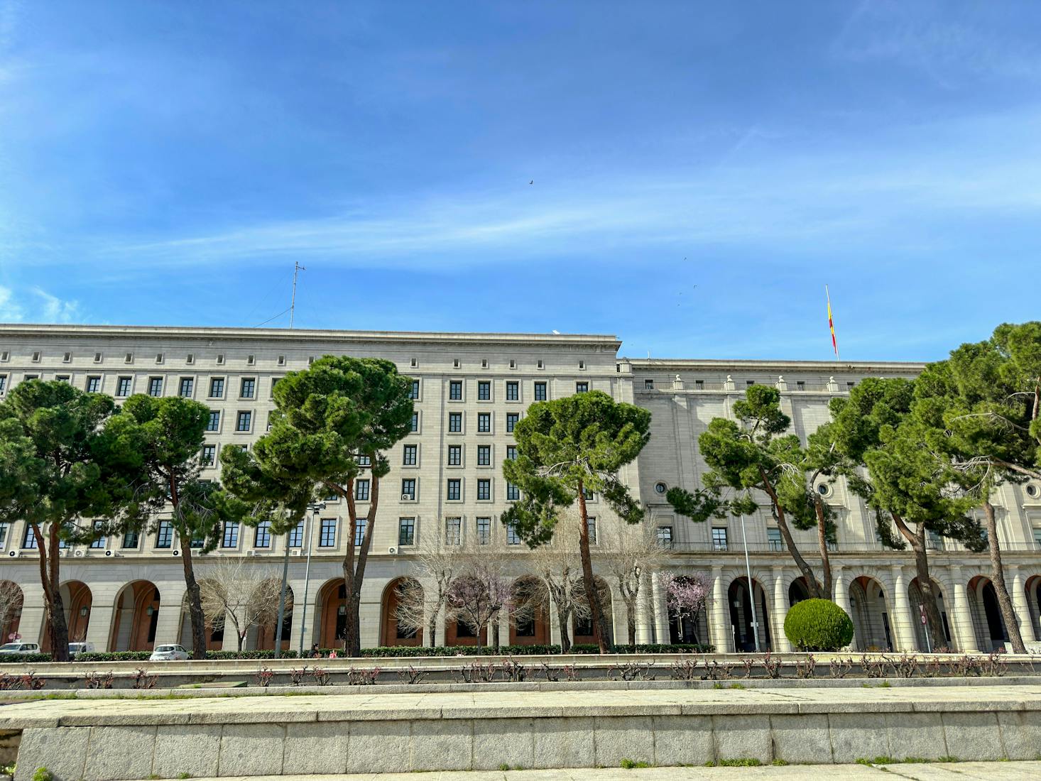 Exterior view of Nuevos Ministerios in Madrid