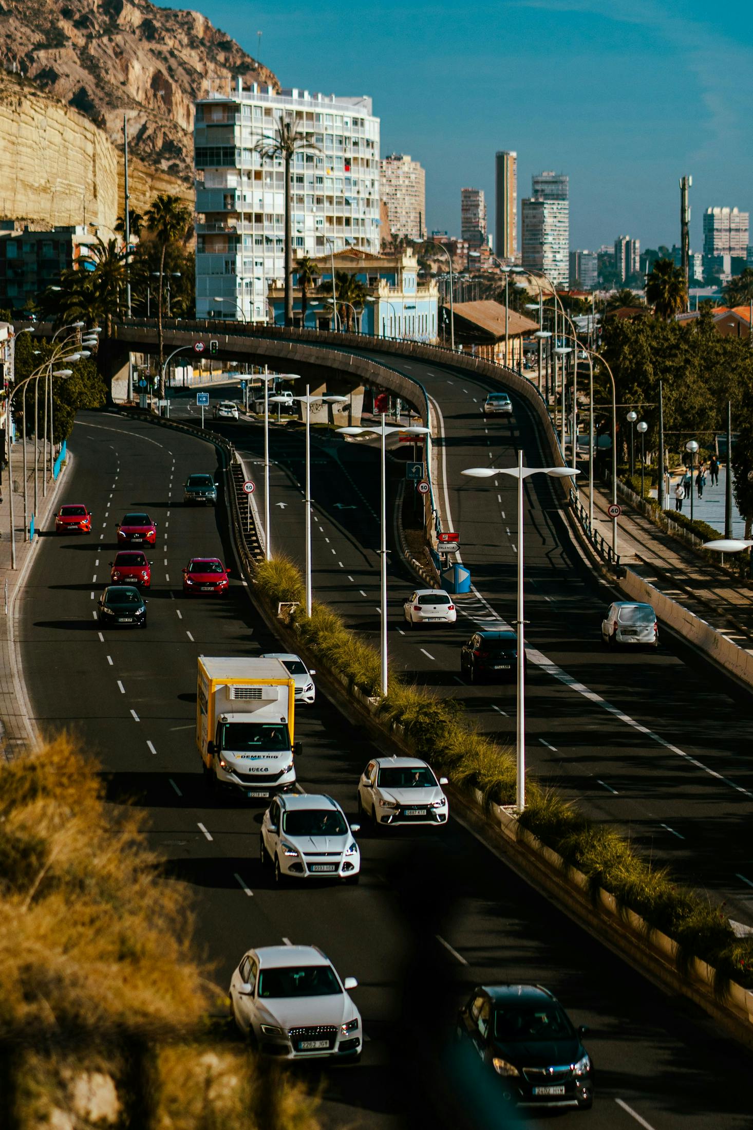 Major road in Alicante, Spain