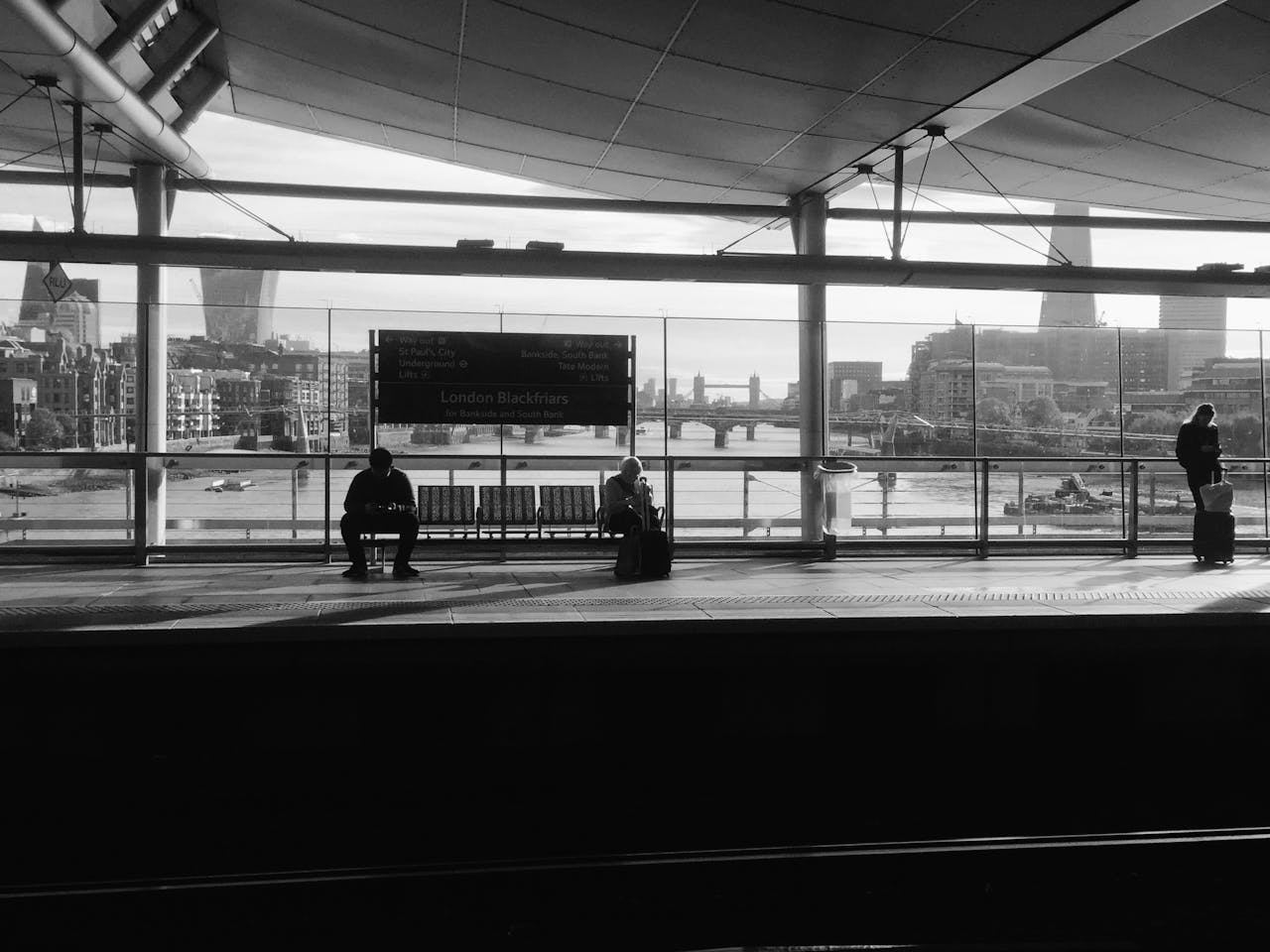 The view of the River Thames from Blackfriars Station in London 