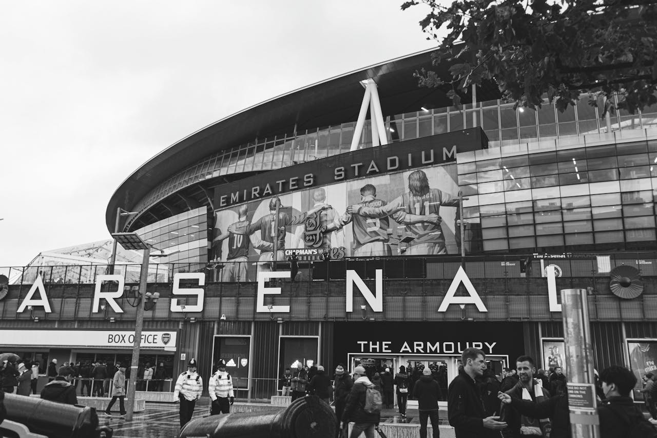 Entrance to Emirates Stadium in London
