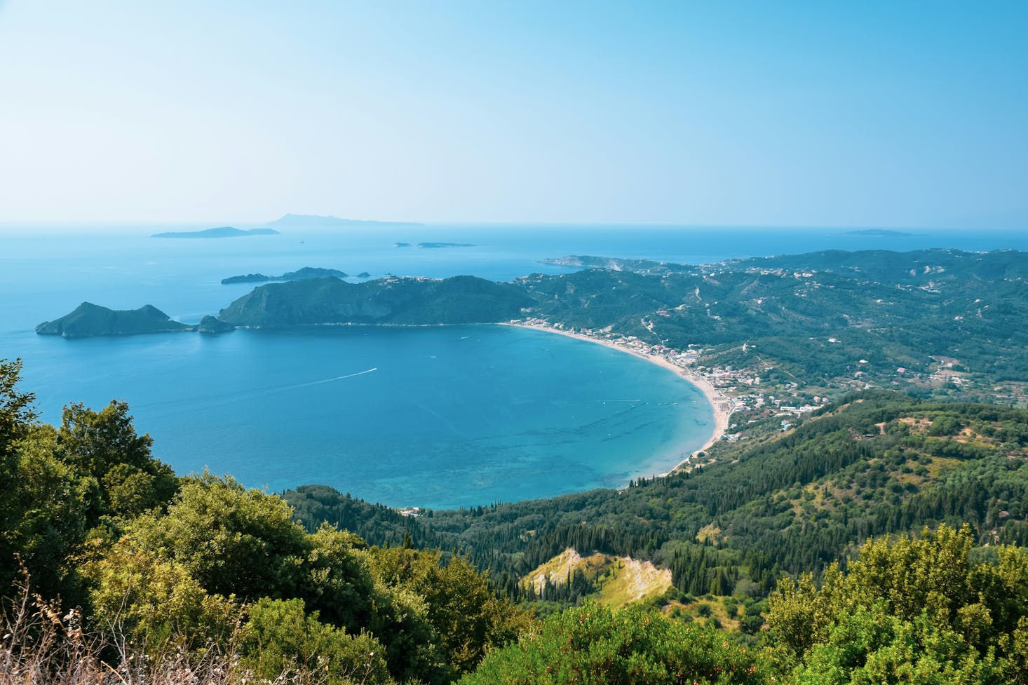 Aerial view of Corfu, Greece