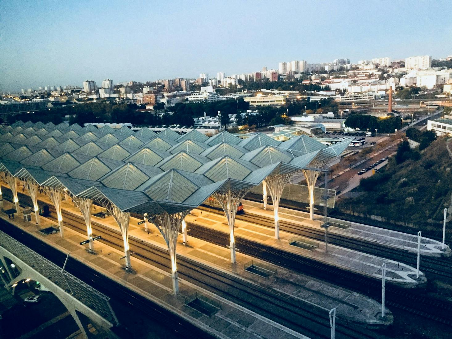 Aerial view of Oriente Station