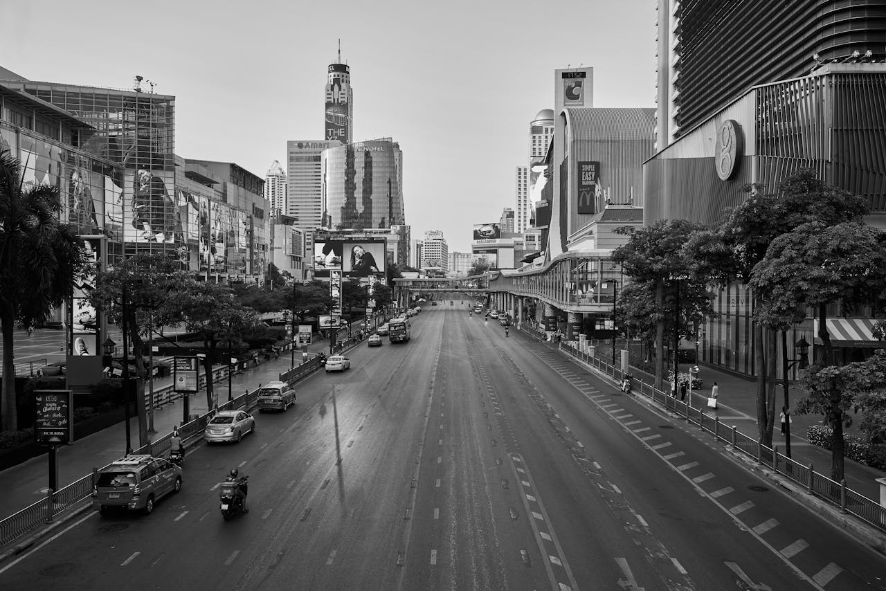 Popular street in Bangkok near Central World