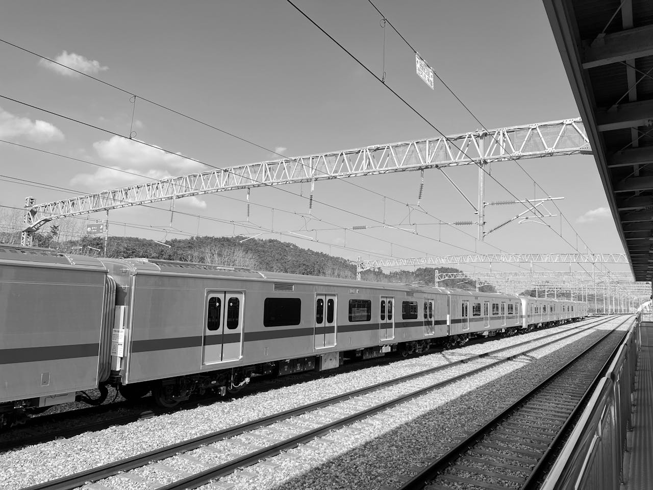 Busan Station train tracks in South Korea