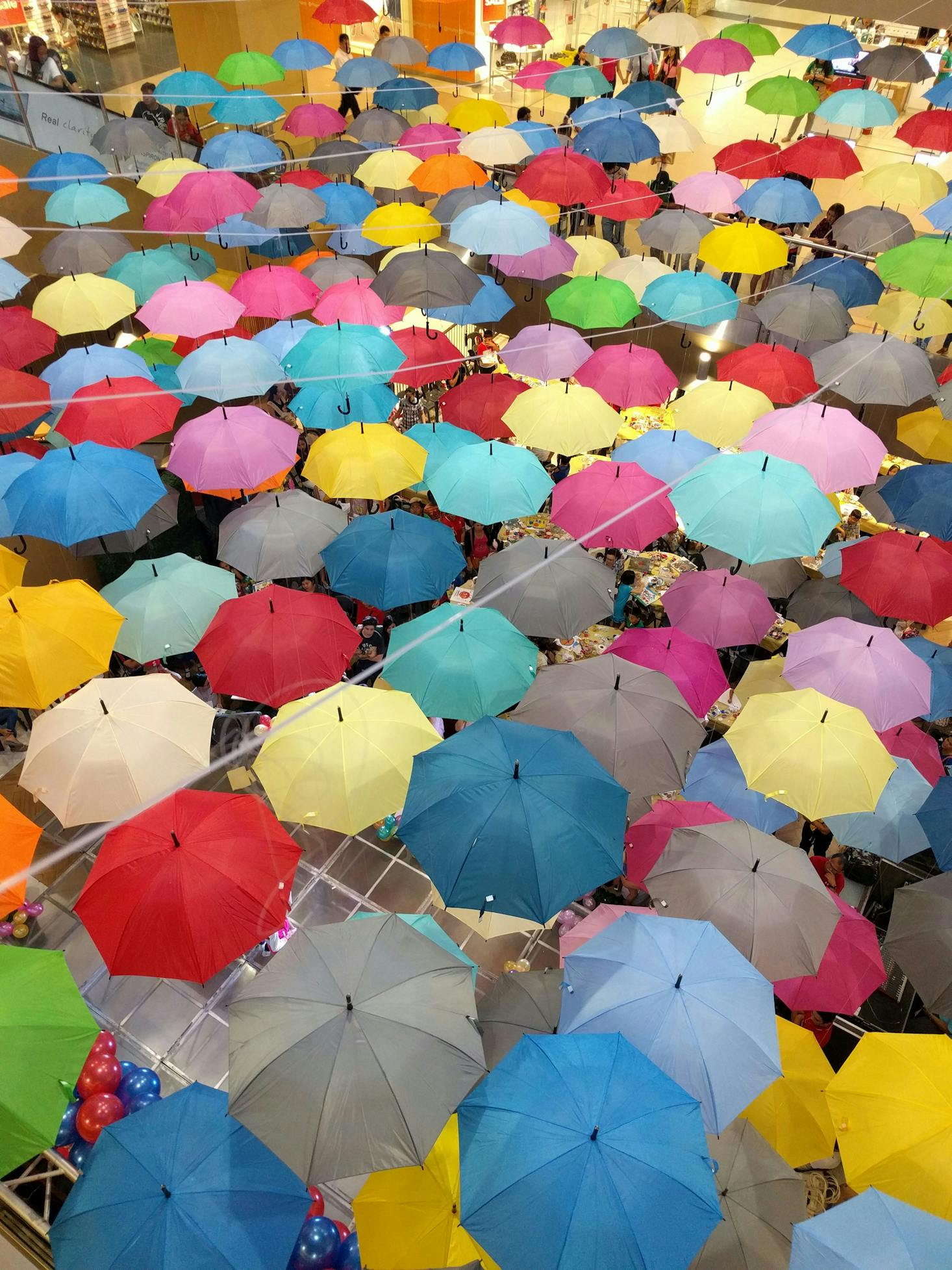 Colorful umbrellas at SM City Cebu