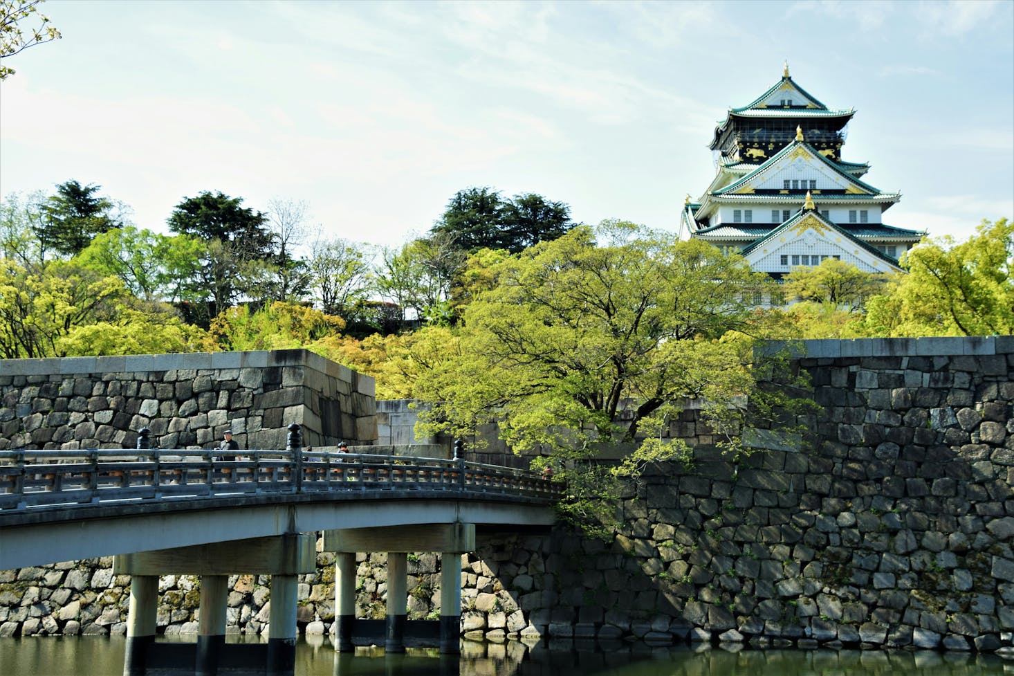 River view with Osaka Castle in the background