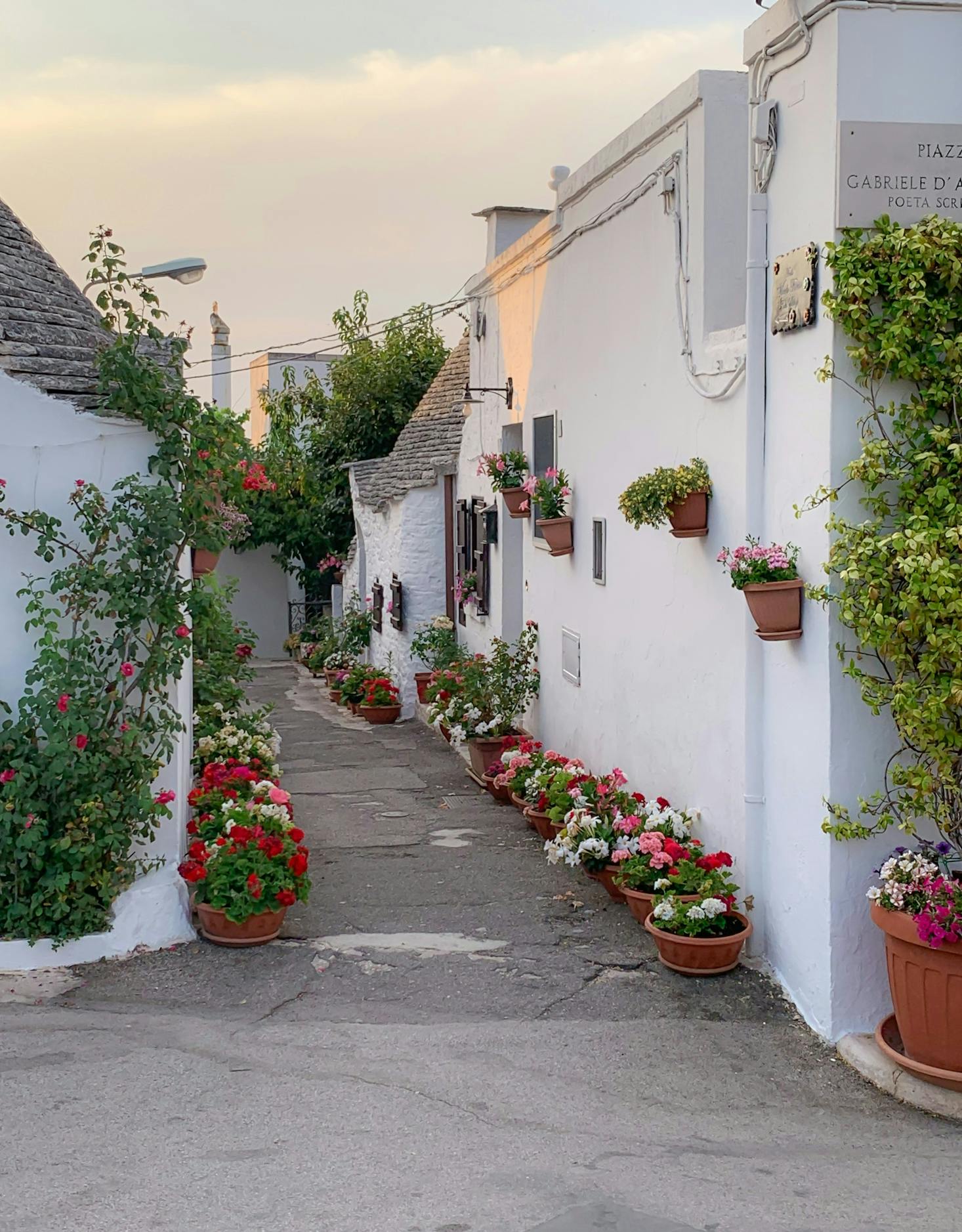 White-washed street in Canosa di Puglia, Italy