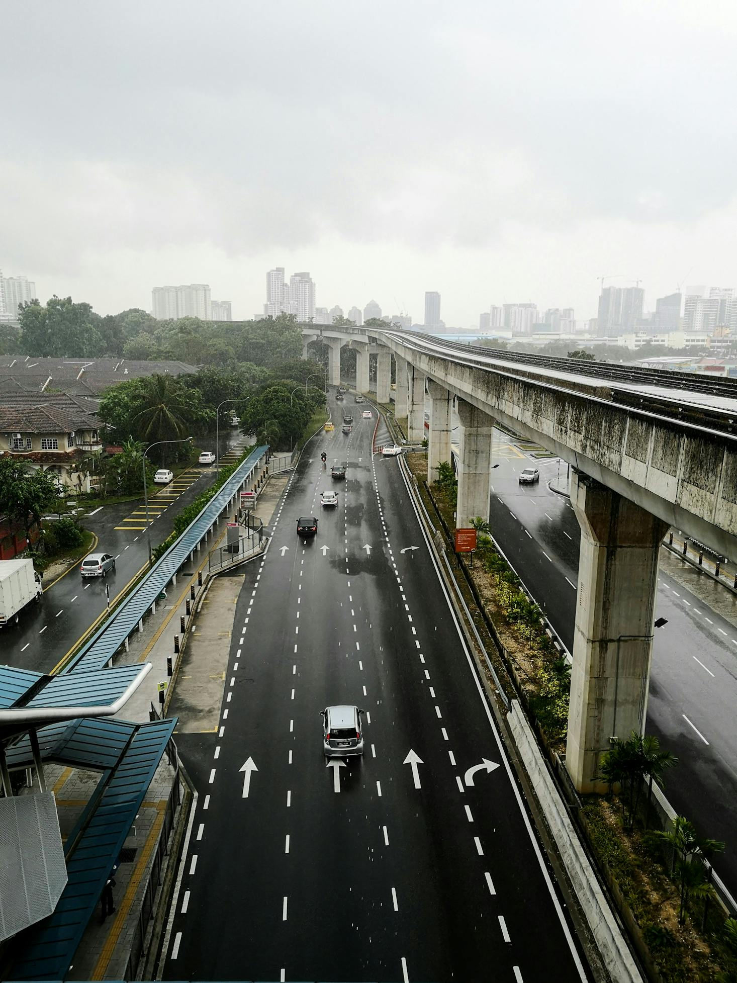 Cloudy day in the streets of Subang Jaya