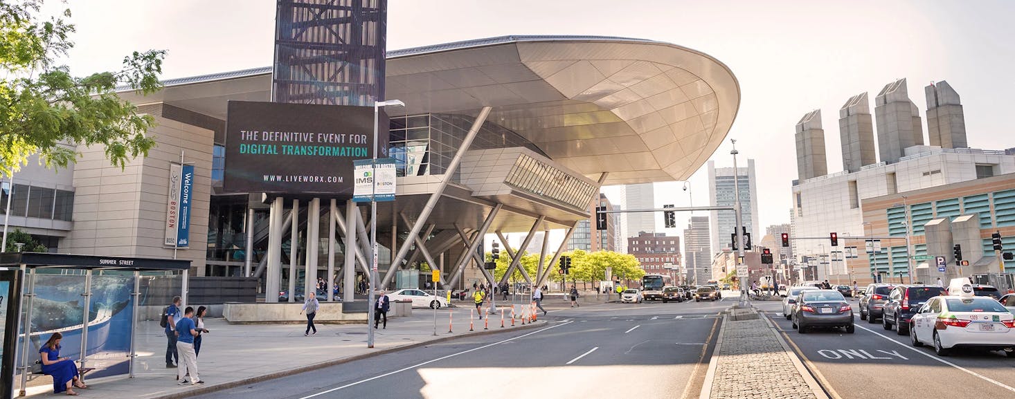 Outside view of the Boston Convention and Exhibition Center