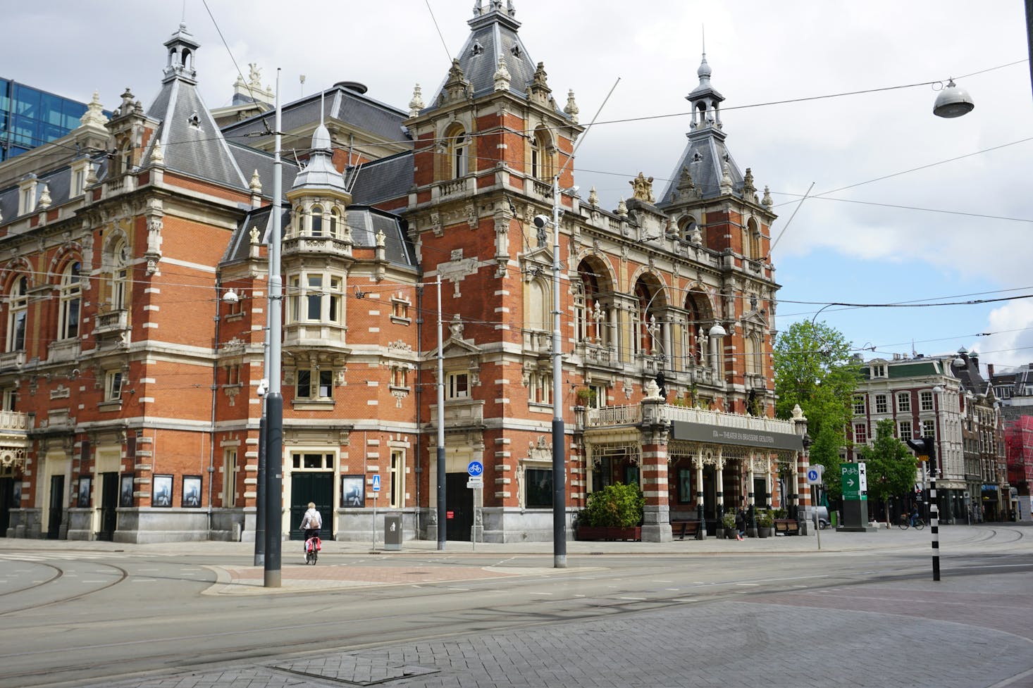 The stunning facade of the Royal Theatre Carré in Amsterdam in Leidseplein.