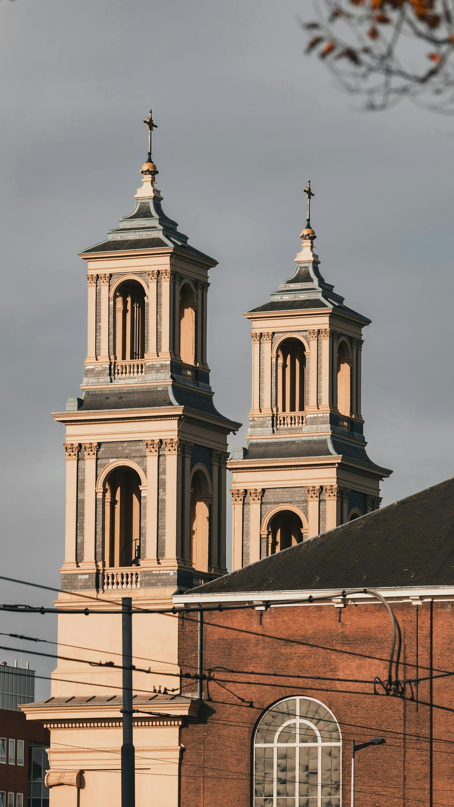 Twin Bell towers in Waterlooplein.