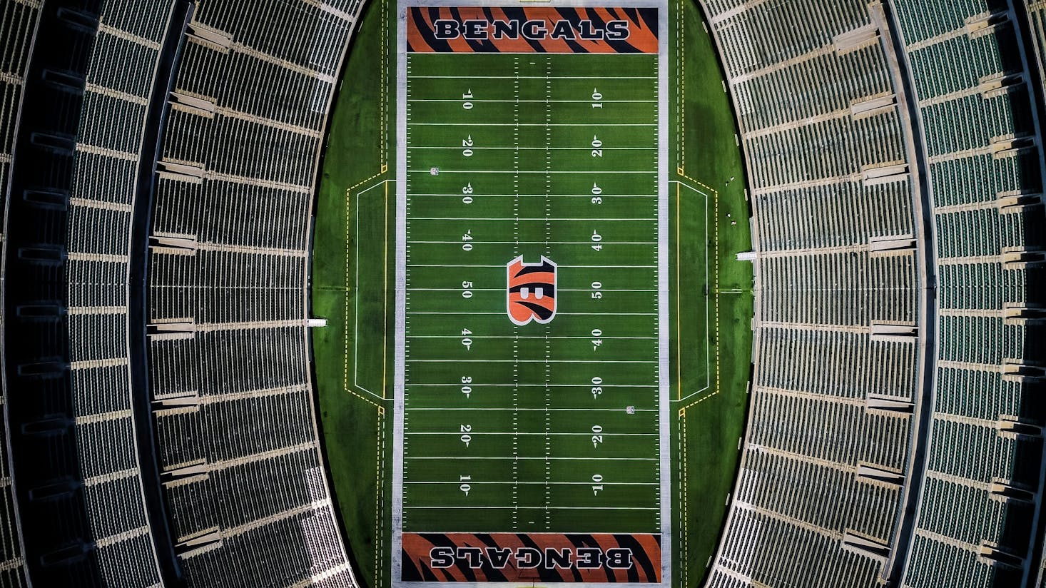 Game Day Ready: Aerial view of the Paycor Stadium.