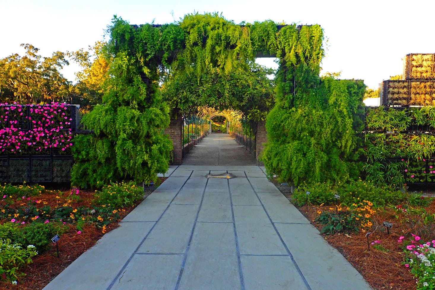 City Park in New Orleans show a beautifully landscaped garden with a pathway