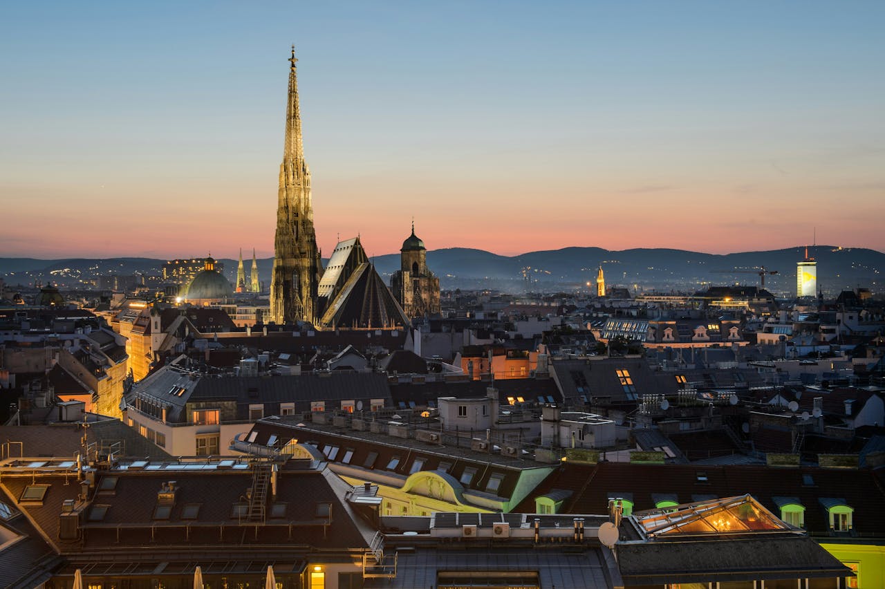 Abendblick auf Wien