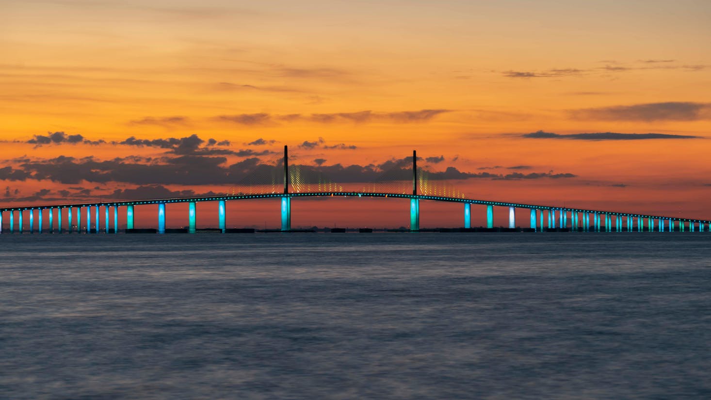 The Iconic Sunshine Skyway Bridge in St Petersburg