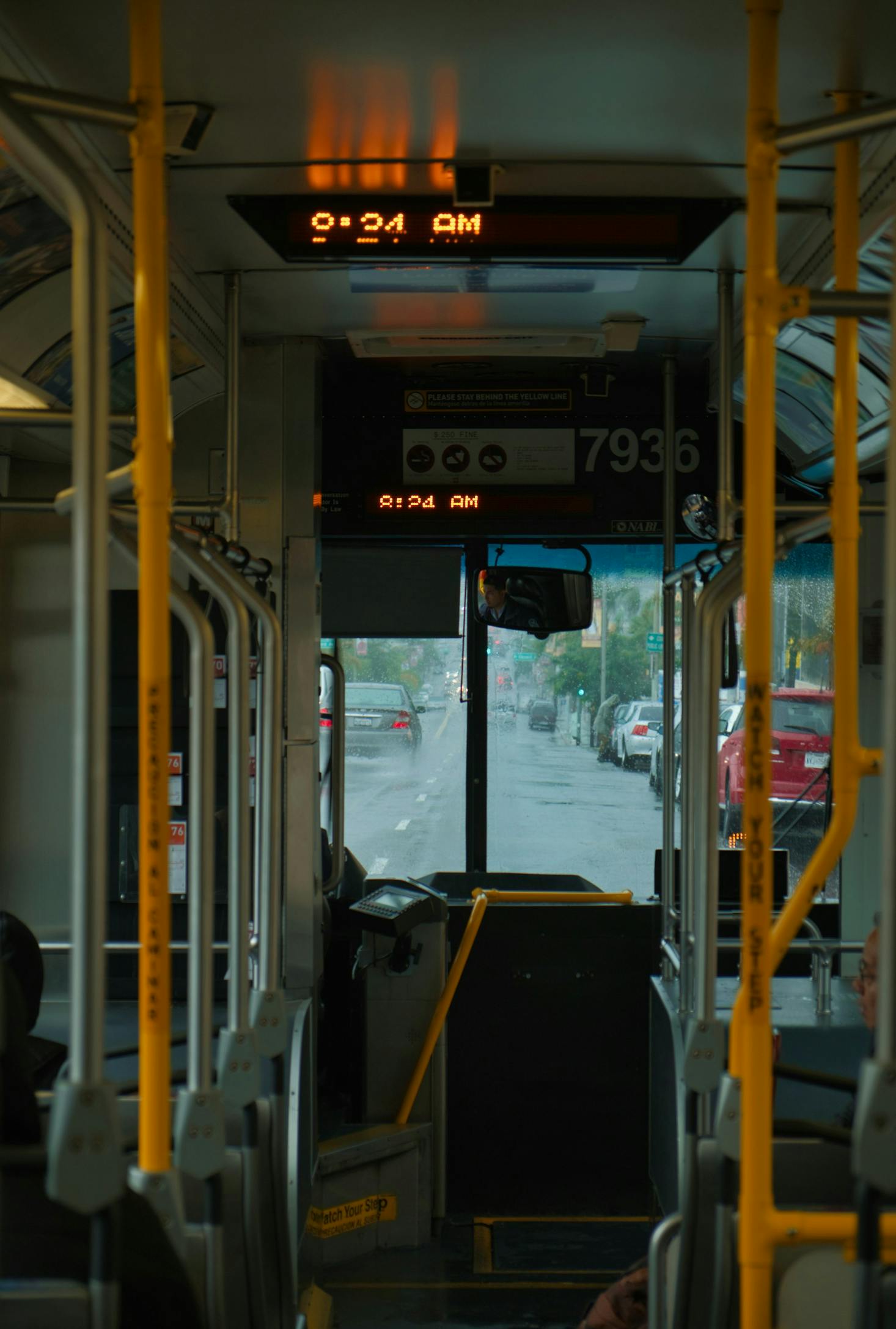 A bus arriving at Edinburgh Bus Station