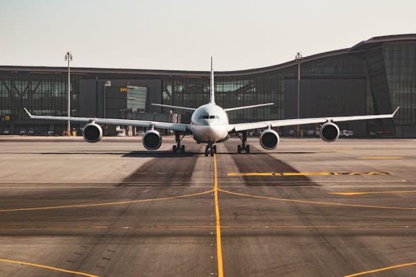 Bereit zum Abflug am Flughafen Hannover