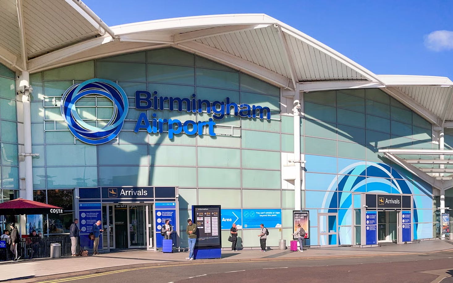 The entrance of Birmingham Airport